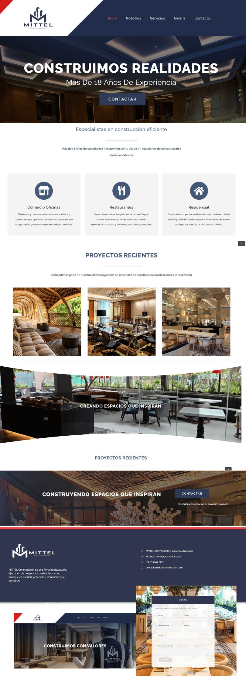 WEB SITE -Mittel Construccion